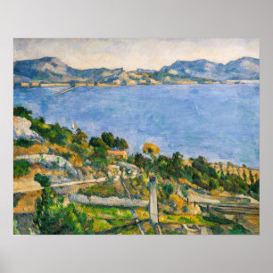 Paul Cezanne - Golf van Marseille gezien vanuit Es Poster