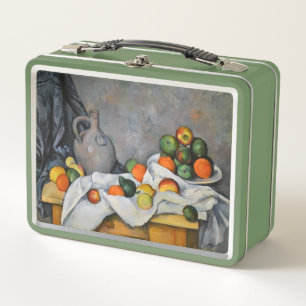 Paul Cezanne - Gordijn, kan en fruitschaal