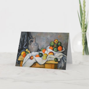Paul Cezanne - Gordijn, kan en fruitschaal Kaart