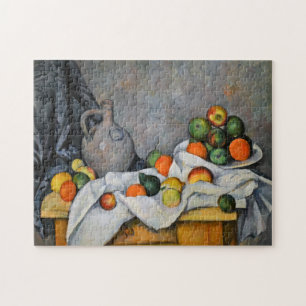Paul Cezanne - Gordijn, kan en fruitschaal Legpuzzel