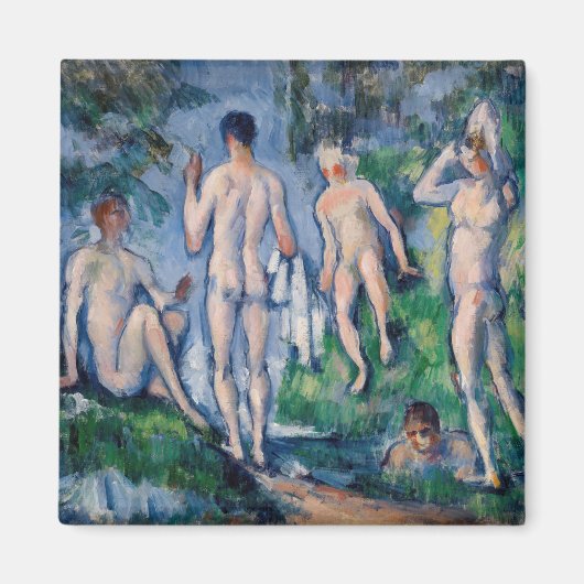 Paul Cezanne - Groep badenden Magneet (Voorkant)