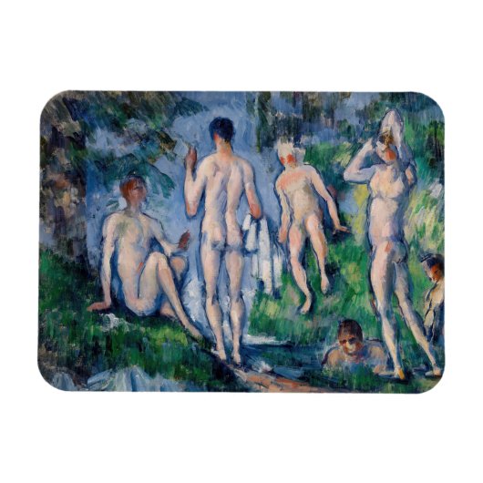 Paul Cezanne - Groep badenden Magneet (Horizontaal)