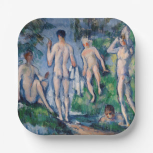 Paul Cezanne - Groep badenden Papieren Bordje