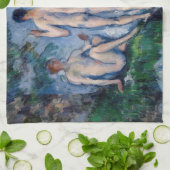 Paul Cezanne - Groep badenden Theedoek (Gevouwen)