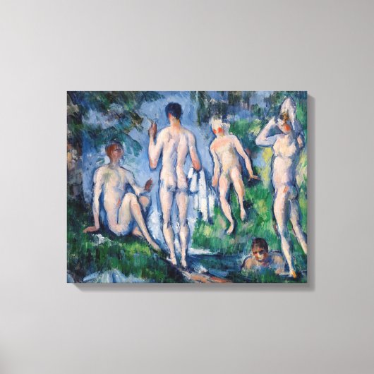 Paul Cezanne - Groep Baders Canvas Afdruk (Voorkant)