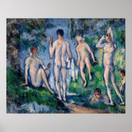 Paul Cezanne - Groep Baders Poster