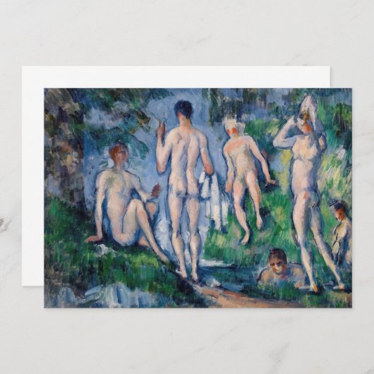 Paul Cezanne - Groep Bathers Bedankkaart (Voorkant / Achterkant)