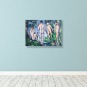 Paul Cezanne - Groep Bathers Canvas Afdruk (Insitu (Houten vloer))