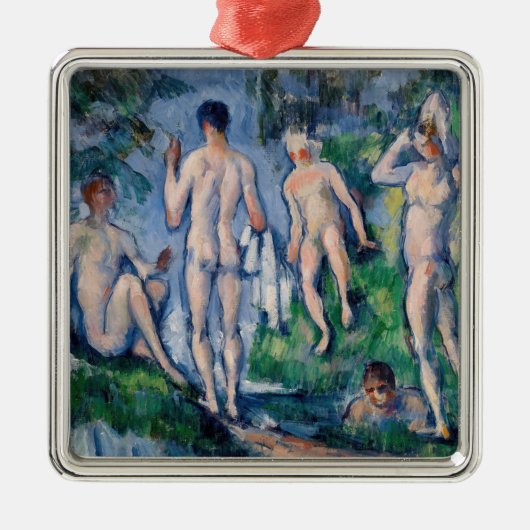 Paul Cezanne - Groep Bathers Metalen Ornament (Voorkant)