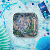 Paul Cezanne - Groep Bathers Papieren Bordje (Feest)