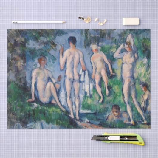 Paul Cezanne - Groep Bathers Tissuepapier (Craft)