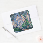 Paul Cezanne - Groep Bathers Vierkante Sticker (Envelop)