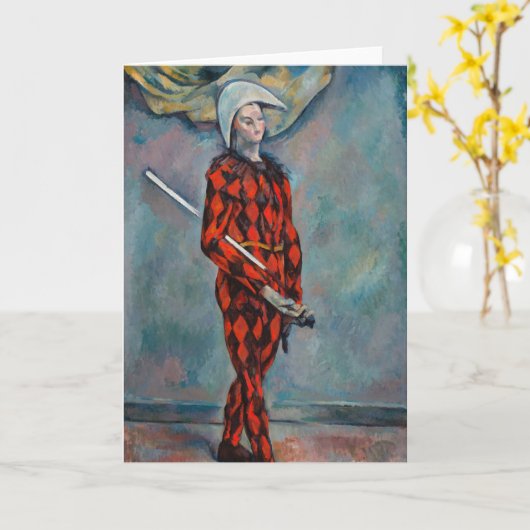 Paul Cezanne - Harlequin Kaart (Gele Bloem)