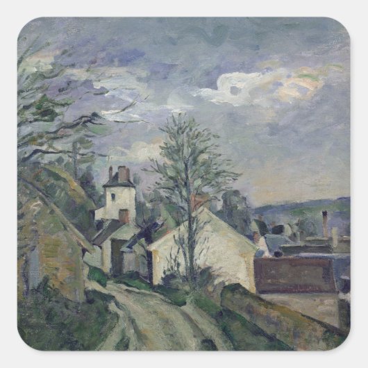 Paul Cezanne | Het huis van Doctor Gachet te Auve Vierkante Sticker (Voorkant)