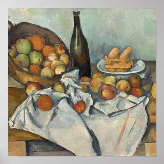 Paul Cezanne - het mand van appels Poster (Voorkant)
