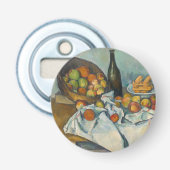 Paul Cezanne - Het mandje appels Button Flesopener (Voorkant)