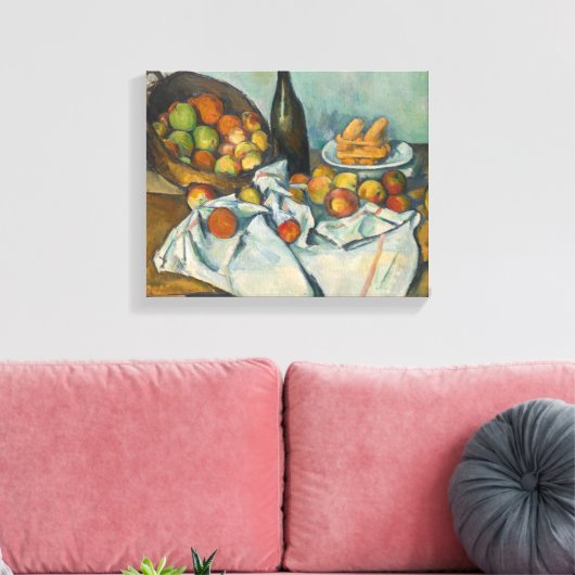 Paul Cezanne - Het mandje appels Canvas Afdruk (Insitu (Woonkamer))