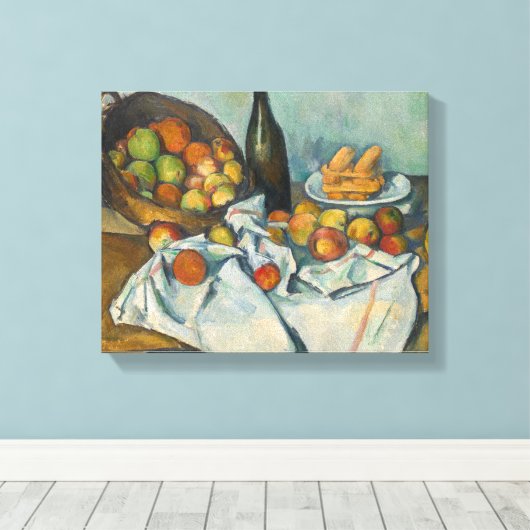 Paul Cezanne - Het mandje appels Canvas Afdruk (Insitu (Houten vloer))
