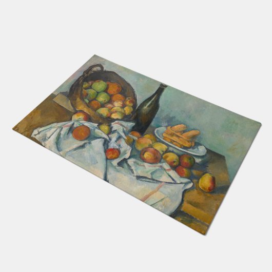 Paul Cezanne - Het mandje appels Deurmat (Schuin)