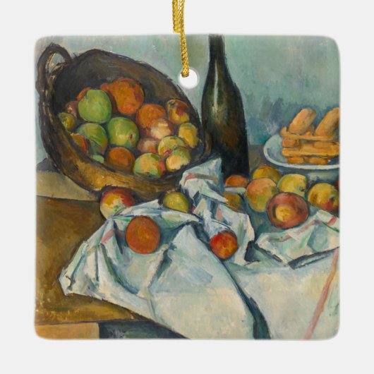 Paul Cezanne - Het mandje appels Keramisch Ornament (Voorkant)