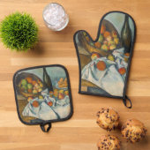 Paul Cezanne - Het mandje appels Ovenwant & Pannenlap Set (Top down)