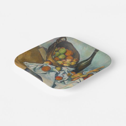 Paul Cezanne - Het mandje appels Papieren Bordje (Gebogen)