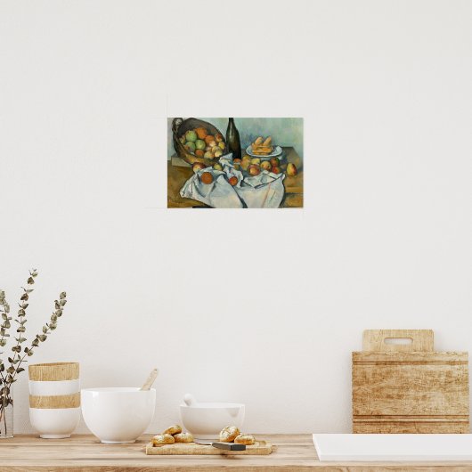 Paul Cezanne - Het mandje appels Poster (Keuken)