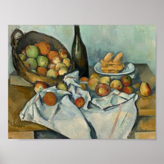 Paul Cezanne - Het mandje appels Poster (Voorkant)