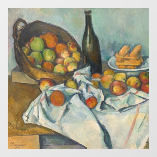 Paul Cezanne - Het mandje appels Raamsticker (Vel)