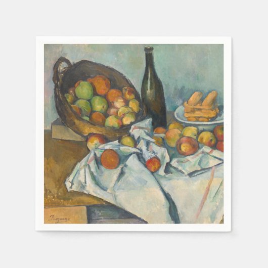 Paul Cezanne - Het mandje appels Servet (Voorkant)