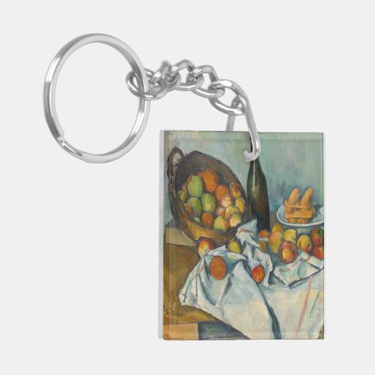 Paul Cezanne - Het mandje appels Sleutelhanger (Voorkant Links)