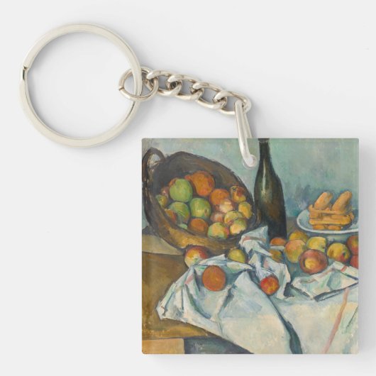 Paul Cezanne - Het mandje appels Sleutelhanger (Voorkant)