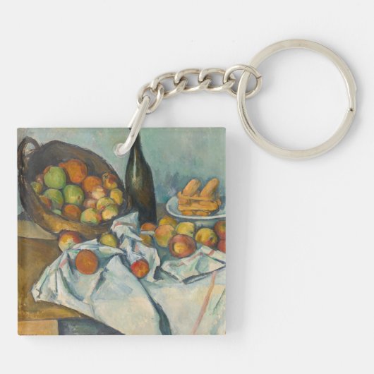 Paul Cezanne - Het mandje appels Sleutelhanger (Achterkant)