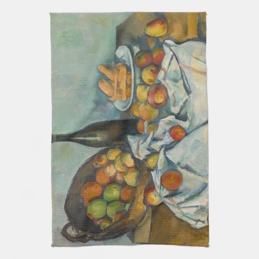 Paul Cezanne - Het mandje appels Theedoek (Verticaal)