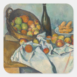 Paul Cezanne - Het mandje appels Vierkante Sticker