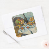 Paul Cezanne - Het mandje appels Vierkante Sticker (Envelop)