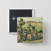 Paul Cezanne | Hillside in Provence, c.1886-90 Vierkante Button 5,1 Cm (Voorkant /achterkant)