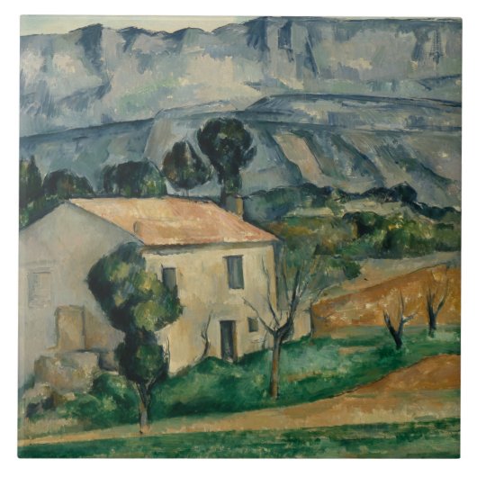 Paul Cezanne - House in Provence Tegeltje (Voorkant)