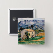 Paul Cezanne - House in Provence Vierkante Button 5,1 Cm (Voorkant /achterkant)