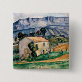 Paul Cezanne - House in Provence Vierkante Button 5,1 Cm (Voorkant)