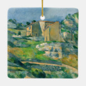 Paul Cezanne - Houses in Provence, Riaux Valley Keramisch Ornament (Achterkant)