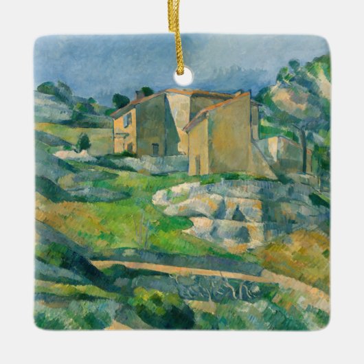 Paul Cezanne - Houses in Provence, Riaux Valley Keramisch Ornament (Voorkant)