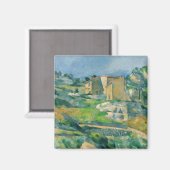 Paul Cezanne - Houses in Provence, Riaux Valley Magneet (Voorkant / Achterkant)