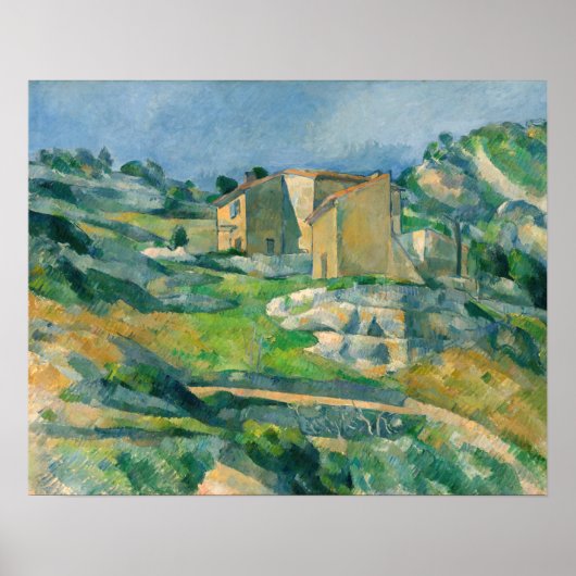 Paul Cezanne - Houses in Provence, Riaux Valley Poster (Voorkant)
