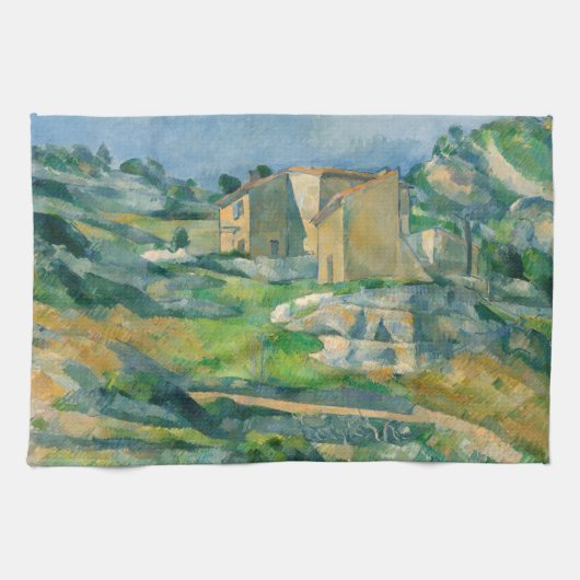 Paul Cezanne - Houses in Provence, Riaux Valley Theedoek (Horizontaal)