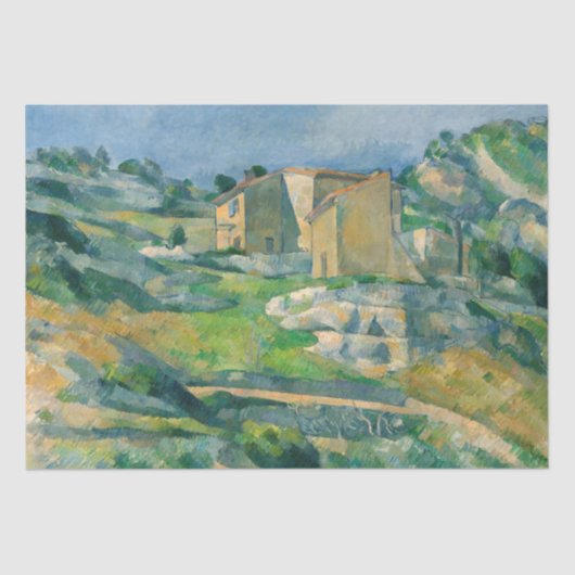 Paul Cezanne - Houses in Provence, Riaux Valley Tissuepapier (Voorkant)