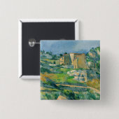 Paul Cezanne - Houses in Provence, Riaux Valley Vierkante Button 5,1 Cm (Voorkant /achterkant)