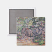 Paul Cezanne | Hout met Boulders, 1893 Magneet (Voorkant / Achterkant)