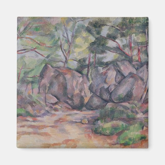 Paul Cezanne | Hout met Boulders, 1893 Magneet (Voorkant)