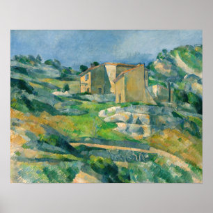 Paul Cezanne - Huizen in de Provence, Riaux-vallei Poster